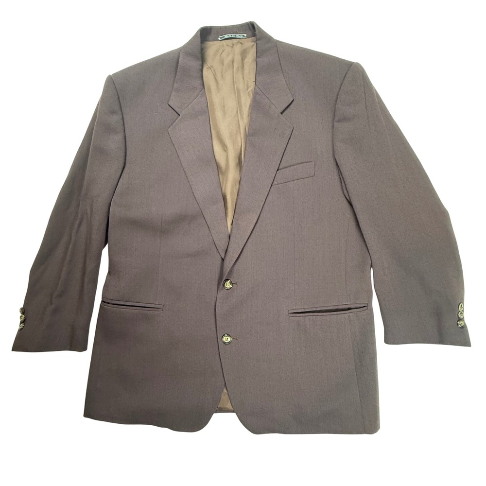 Duca Di Mantova Mens Blazer Sport Coat Brown Taupe Textured Made in Italy 42R